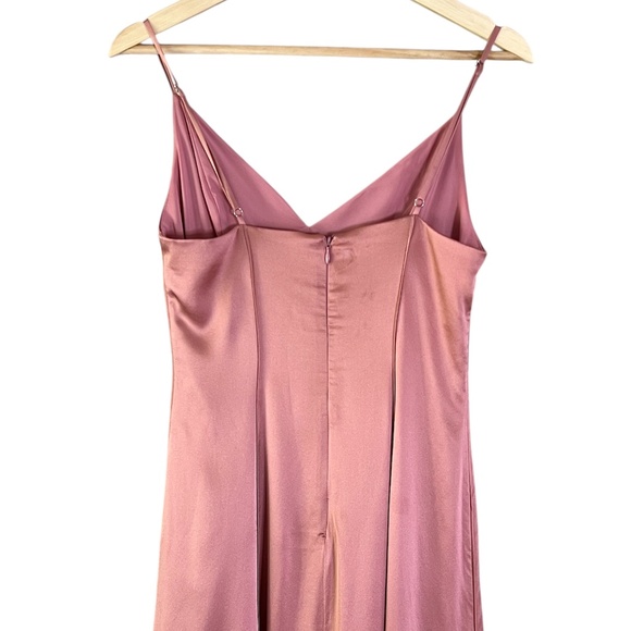 Reformation Lya Pink Silk Dress Size 4 - Picture 9 of 16